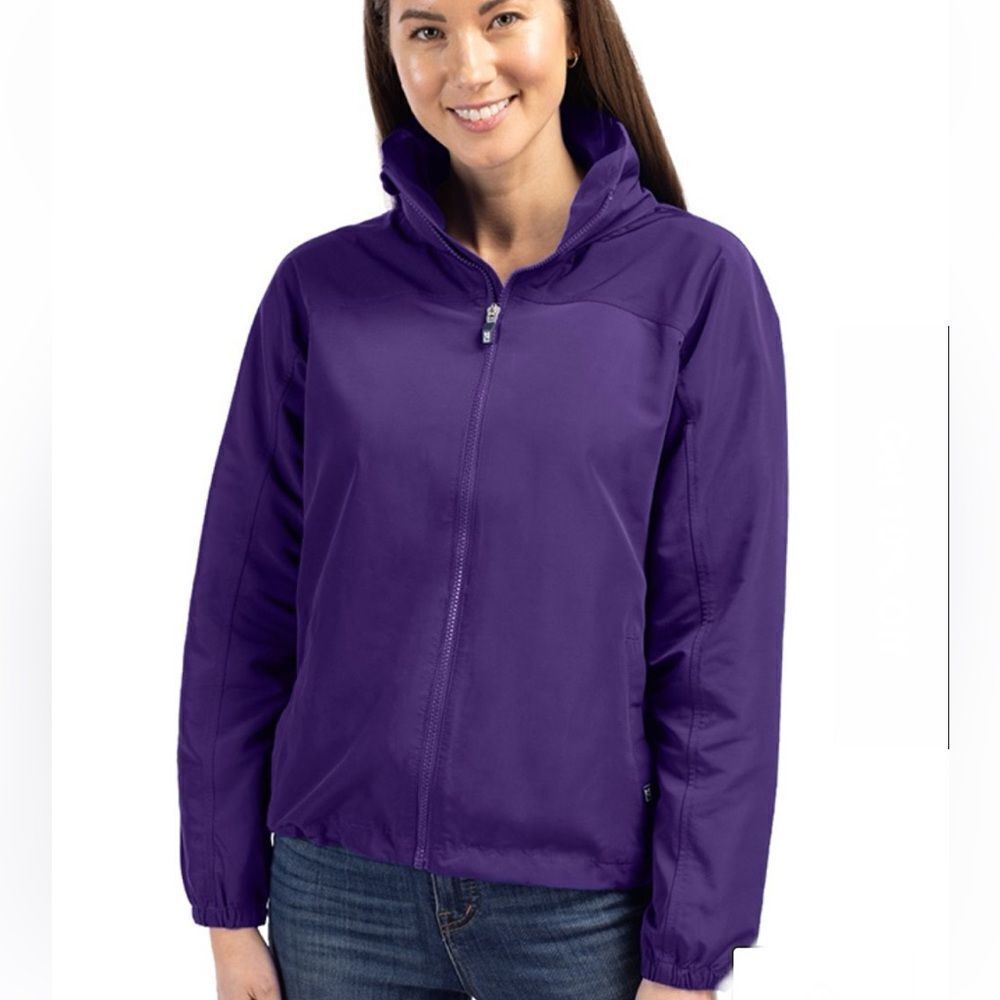 CUTTER & BUCK Charter Eco Recycled Full-Zip Purple Jacket-M NWT!